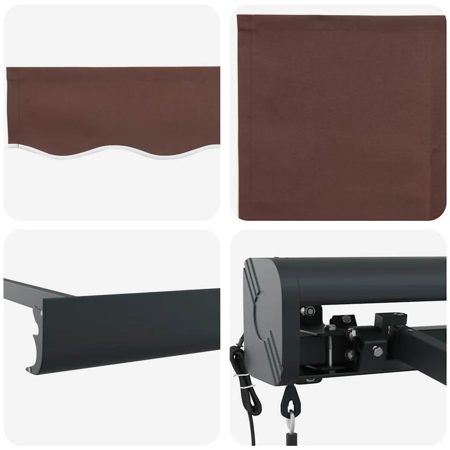 Auvent rétractable automatique marron 400x300 cm - 9