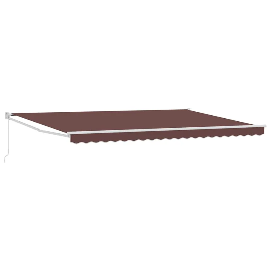 Auvent manuel rétractable marron 500x300 cm - 2