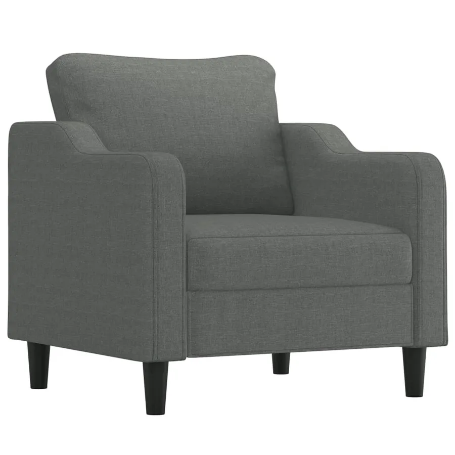 Ensemble de canapés 4 pcs avec coussins Gris foncé Tissu - 3