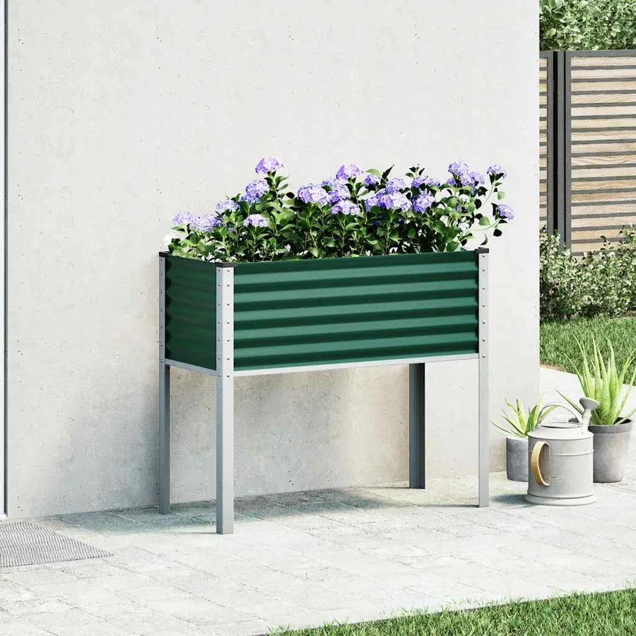 Jardinière Vert 100x45x90 cm Acier - 3