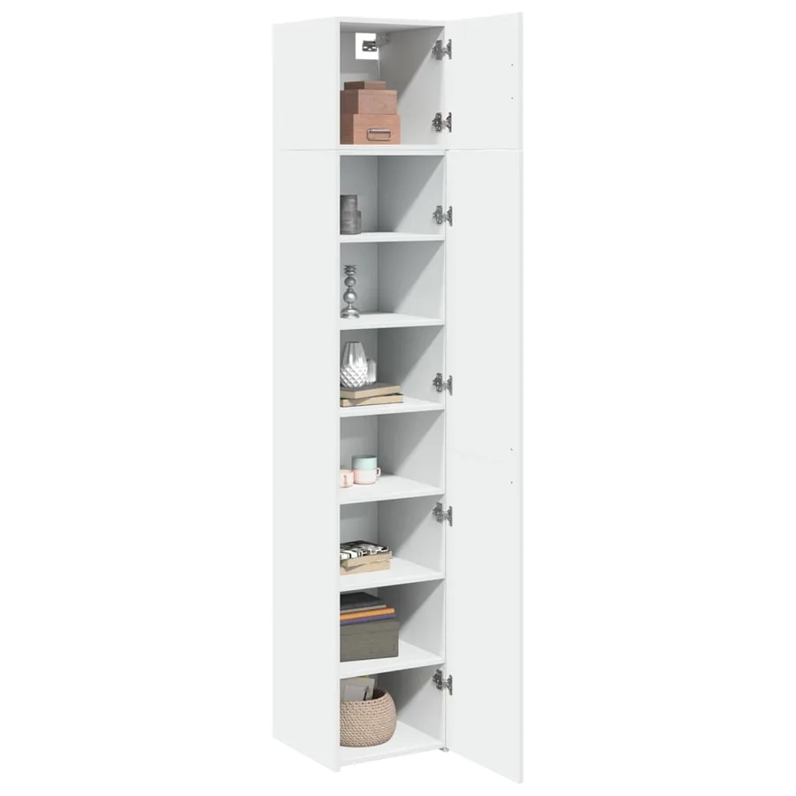 Armoire de rangement mince blanc 40x42,5x225 cm - 3