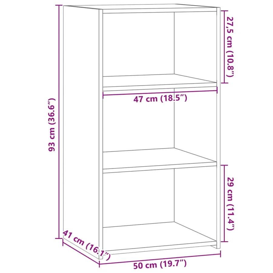 Buffet blanc 50x41x93 cm bois d'ingénierie - 9