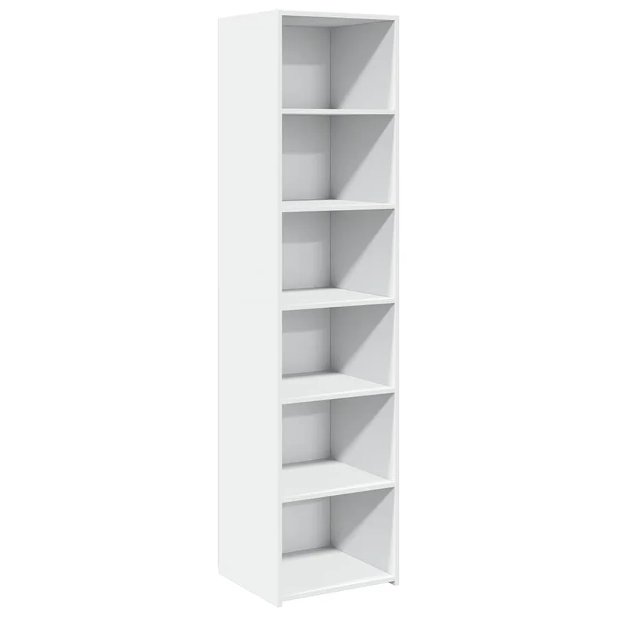 Buffet haut blanc 45x41x185 cm bois d'ingénierie - 2