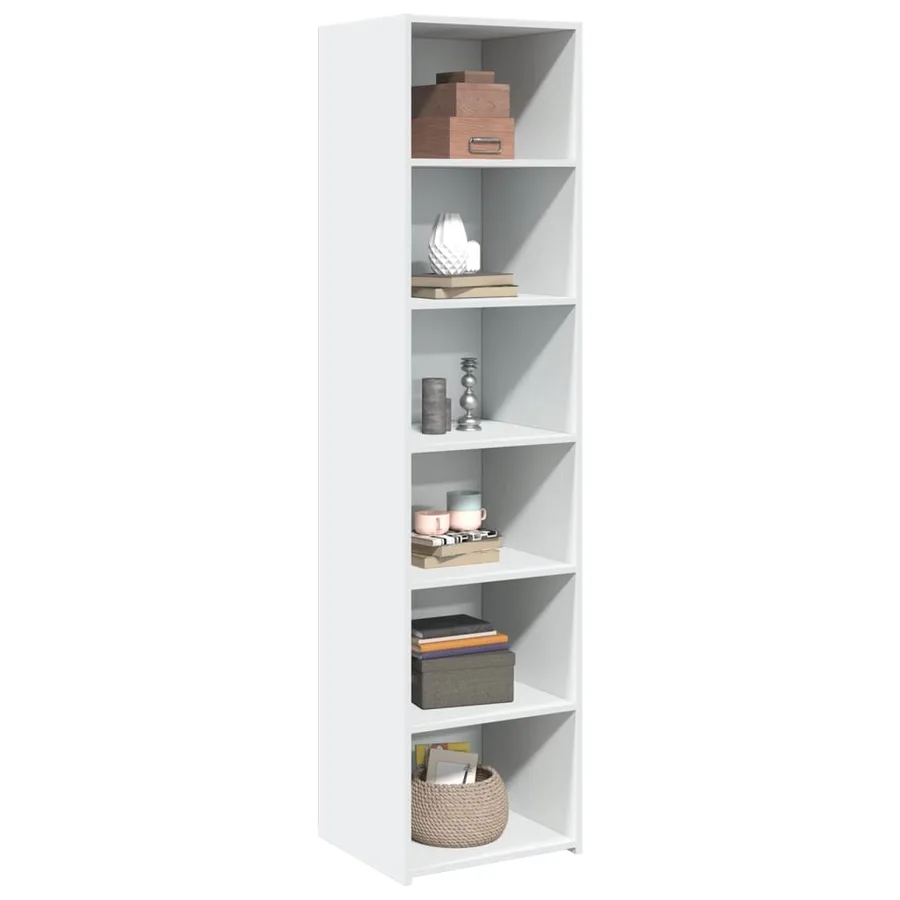 Buffet haut blanc 45x41x185 cm bois d'ingénierie - 3
