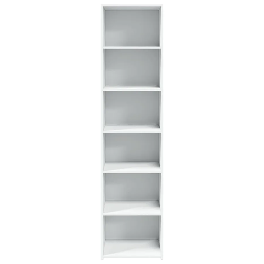 Buffet haut blanc 45x41x185 cm bois d'ingénierie - 4
