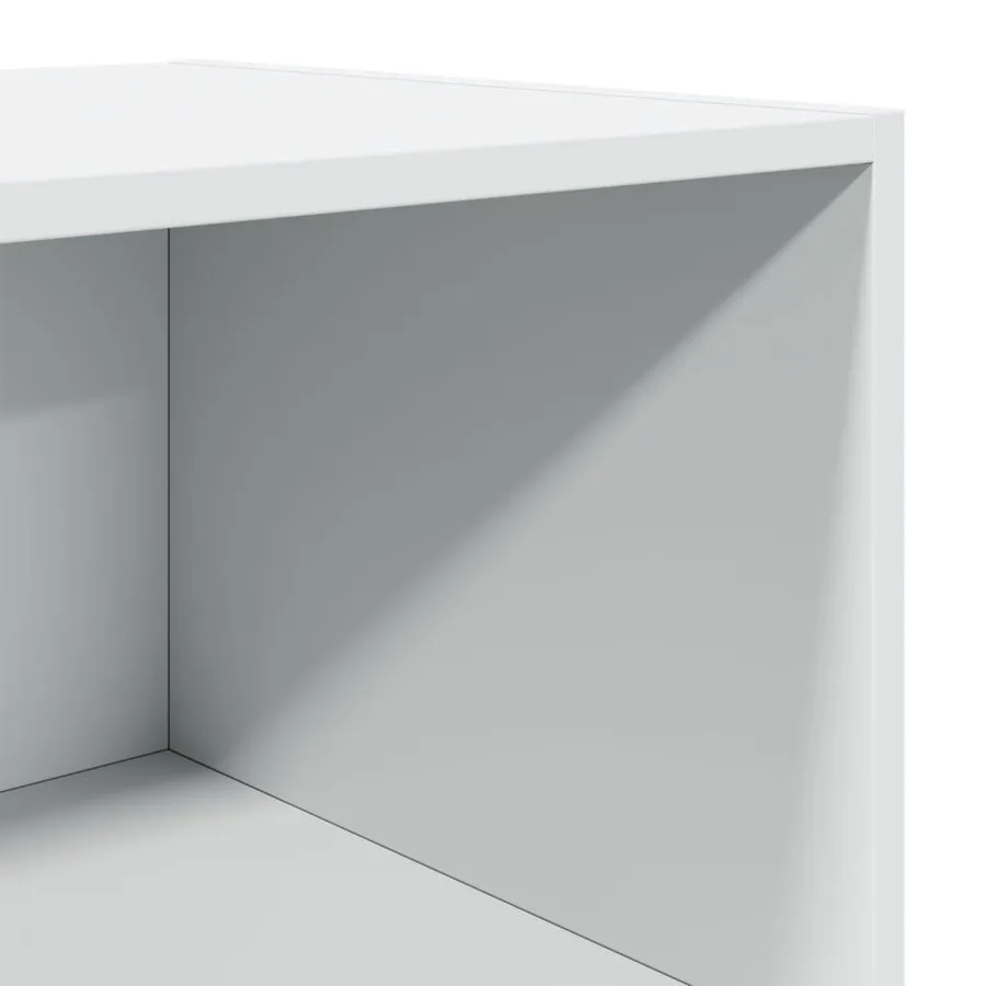 Buffet haut blanc 45x41x185 cm bois d'ingénierie - 7