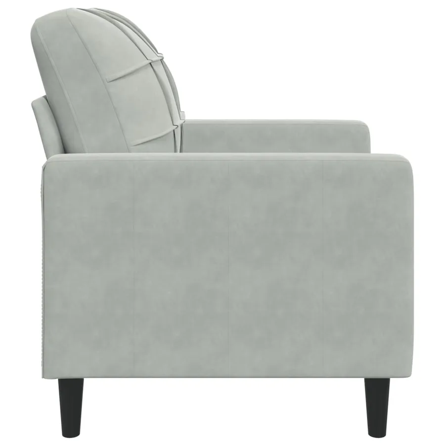 Fauteuil Gris clair 60 cm Velours - 5