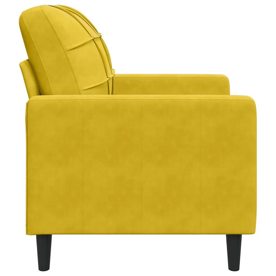 Fauteuil Jaune 60 cm Velours - 5