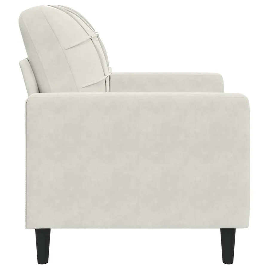 Fauteuil Crème 60 cm Velours - 5