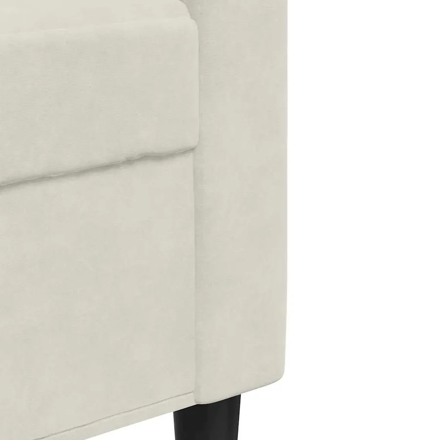 Fauteuil Crème 60 cm Velours - 7
