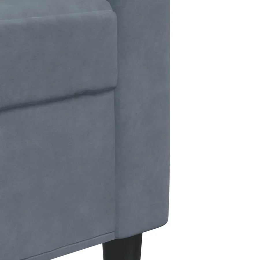 Ensemble de canapés 3 pcs avec coussins Gris foncé Velours - 7