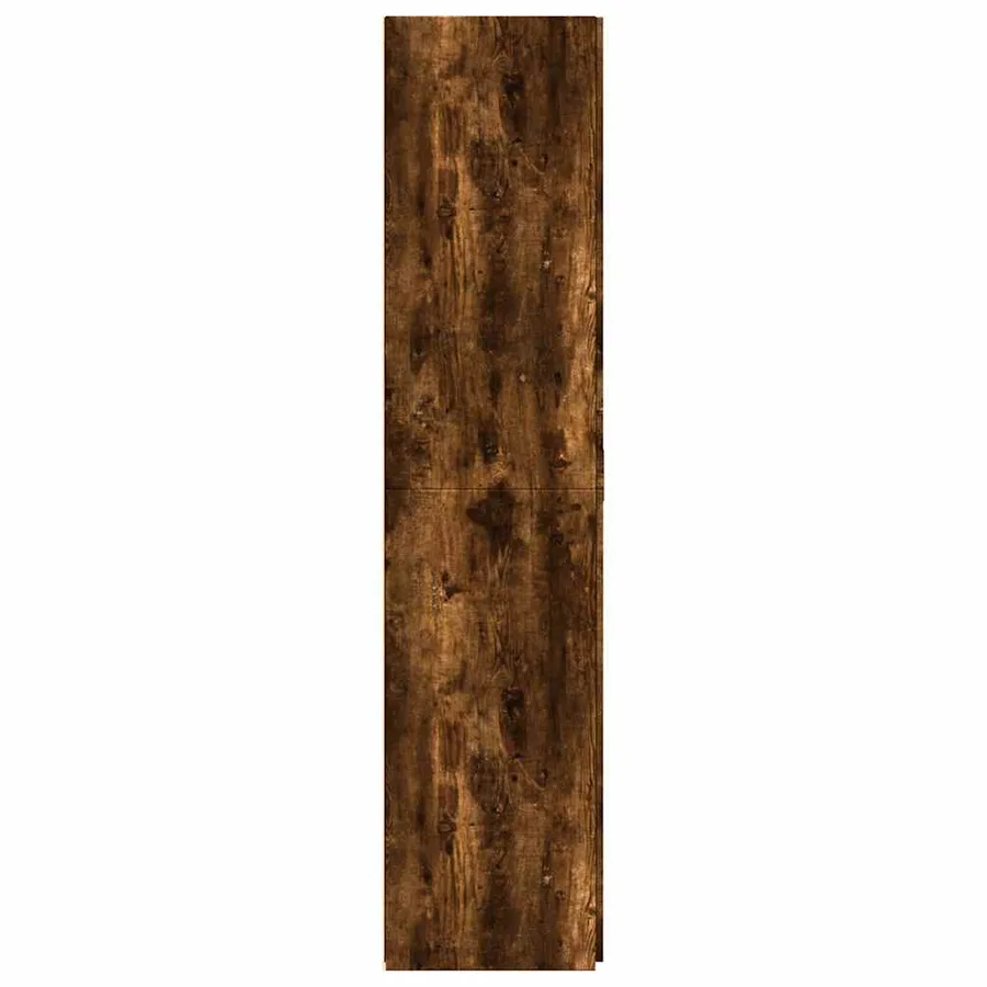Buffet haut chêne fumé 70x42,5x185 cm bois d'ingénierie - 5