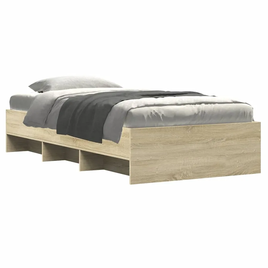 Cadre de lit sans matelas chêne sonoma 90x200 cm - 3