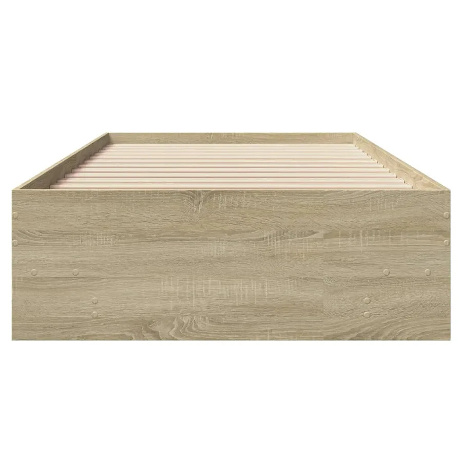 Cadre de lit sans matelas chêne sonoma 90x200 cm - 5