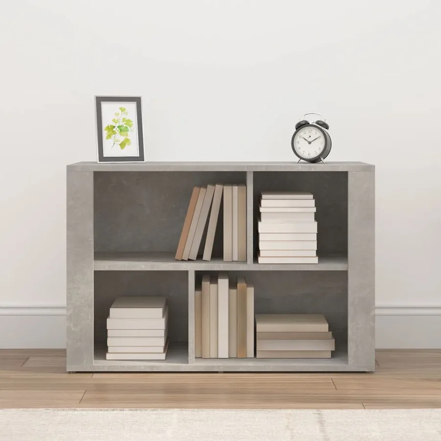 Buffet Gris béton 80x30x54 cm Bois d'ingénierie - 3