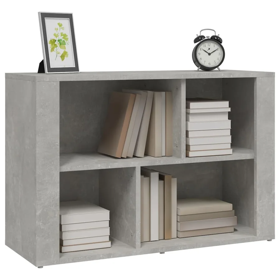 Buffet Gris béton 80x30x54 cm Bois d'ingénierie - 4