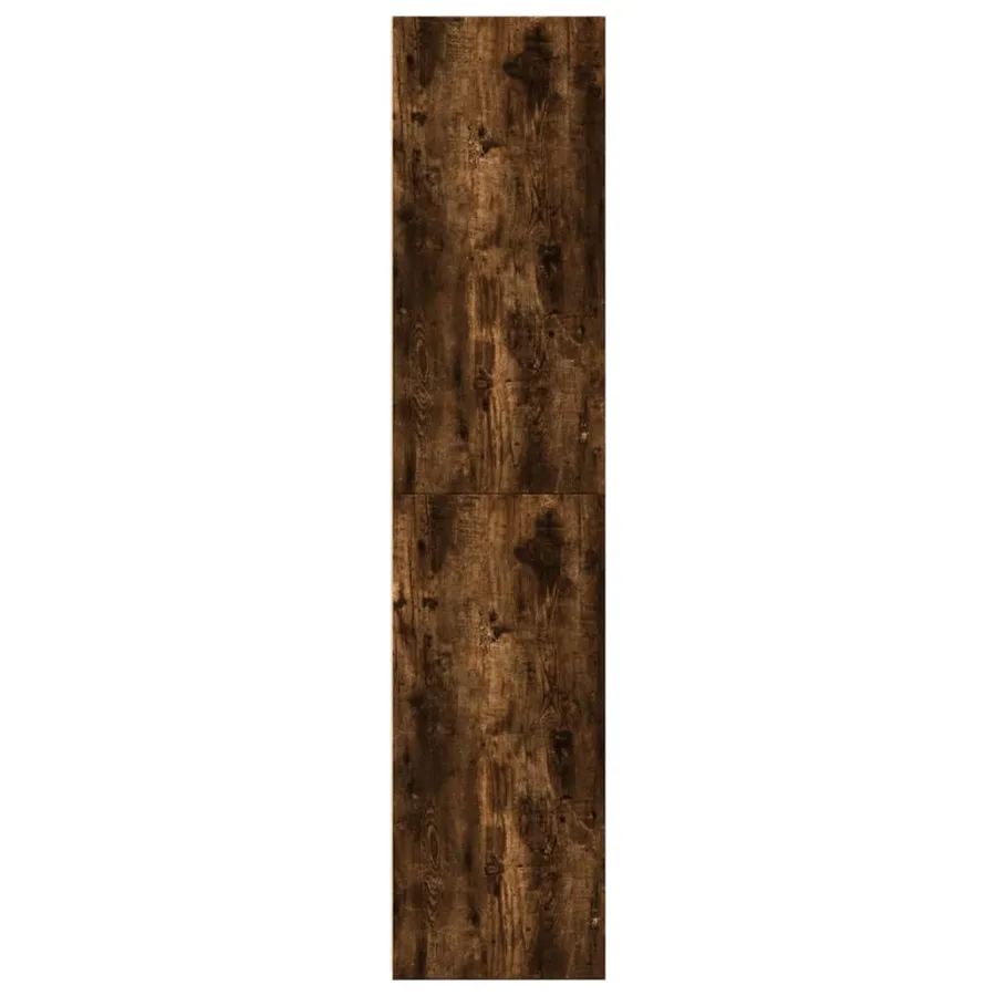 Buffet haut chêne fumé 50x41x185 cm bois d'ingénierie - 5