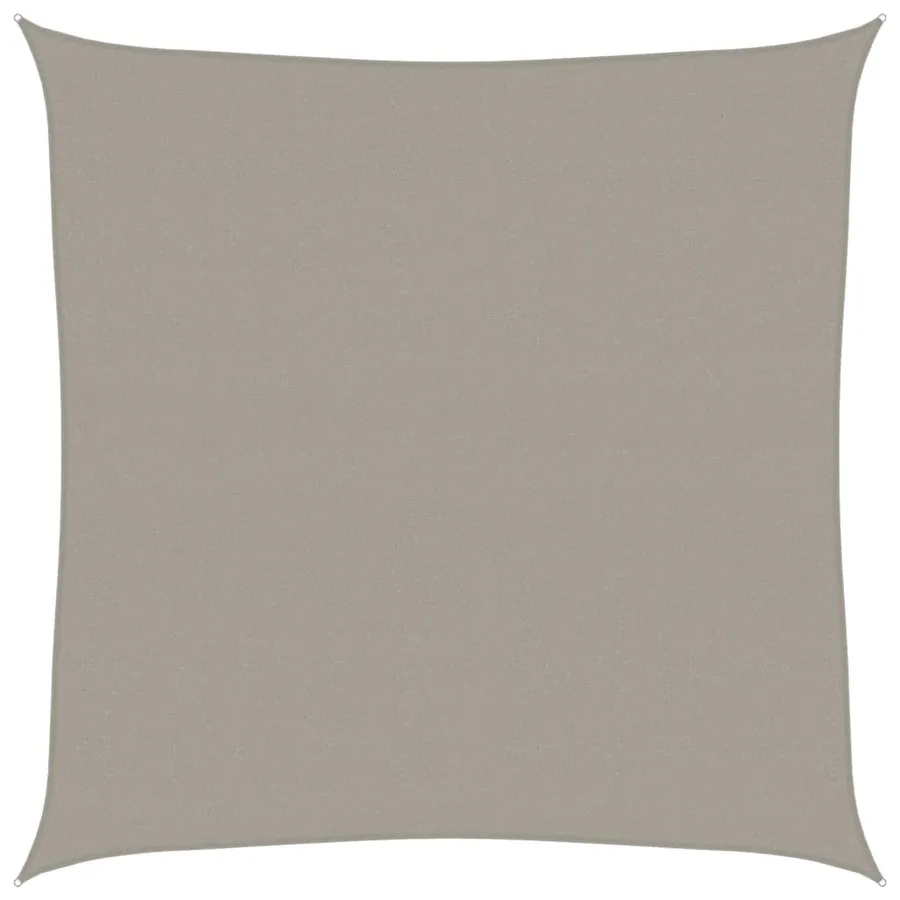 Voile d'ombrage 160 g/m² carré gris clair 4x4 m PEHD - 2