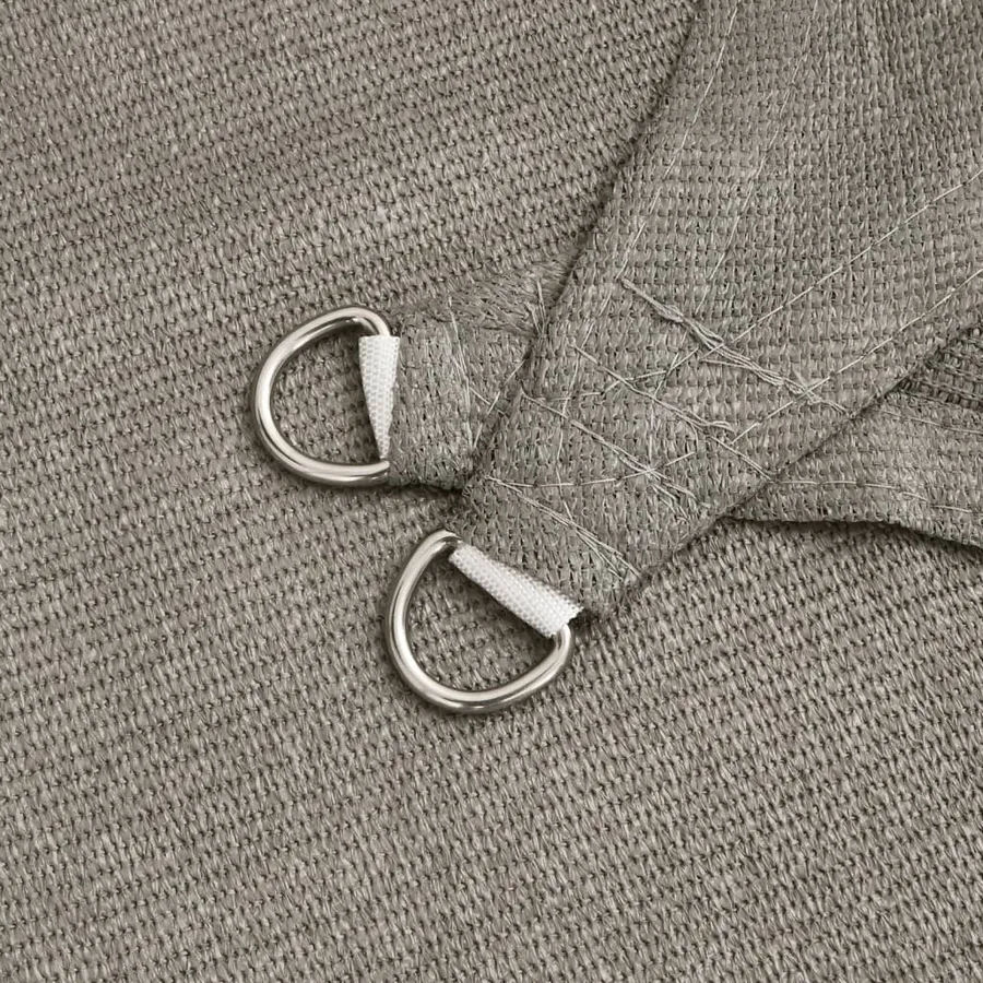 Voile d'ombrage 160 g/m² carré gris clair 4x4 m PEHD - 6