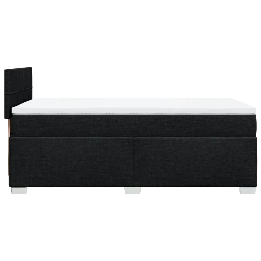 Sommier à lattes de lit avec matelas Noir 90x200 cm Tissu - 5