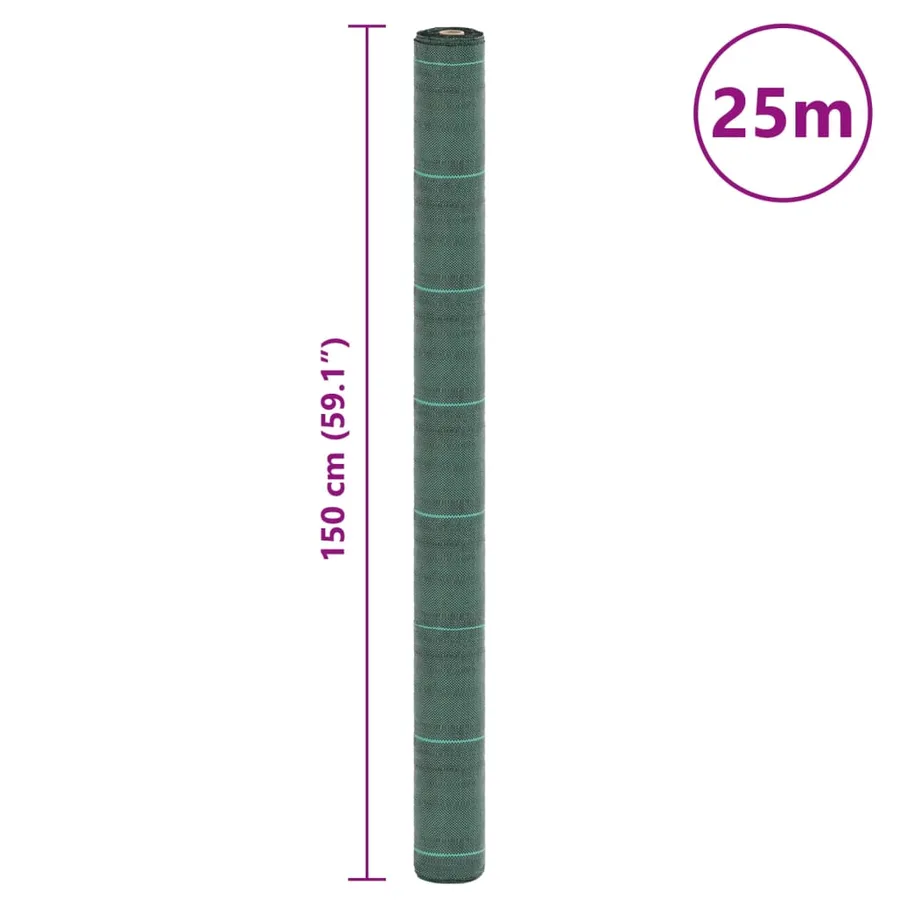 Membrane anti-mauvaises herbes vert 1,5x25 m PP - 8