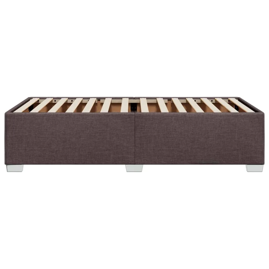 Cadre de lit sans matelas marron foncé 90x200 cm tissu - 5