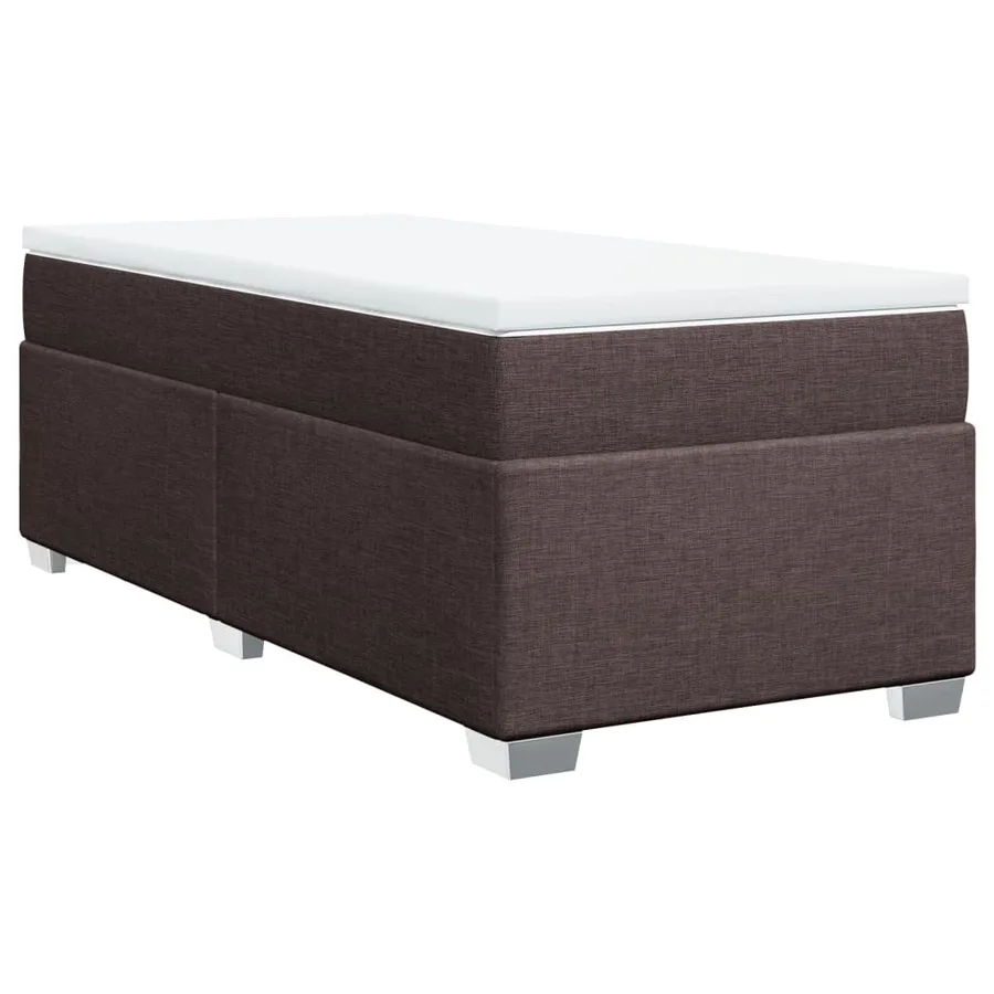 Sommier à lattes de lit avec matelas Marron foncé 90x200 cm - 2