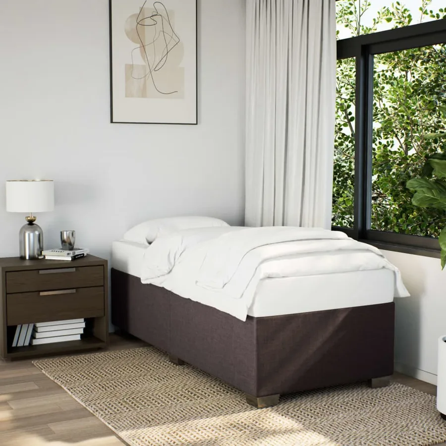 Sommier à lattes de lit avec matelas Marron foncé 90x200 cm - 3
