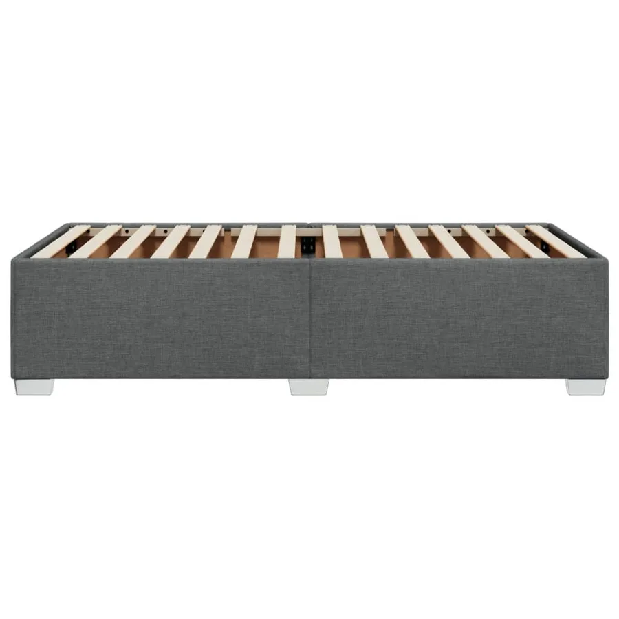 Cadre de lit sans matelas gris foncé 90x200 cm tissu - 5