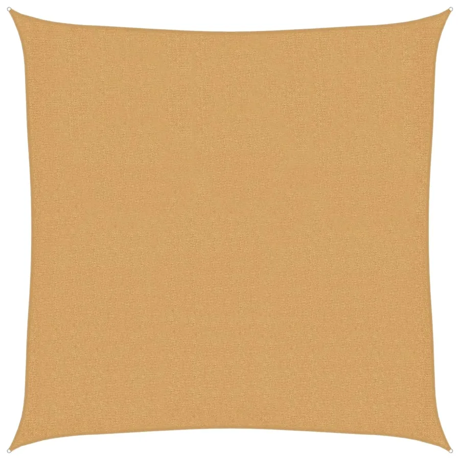 Voile d'ombrage 160 g/m² carré sable 2x2 m PEHD - 2