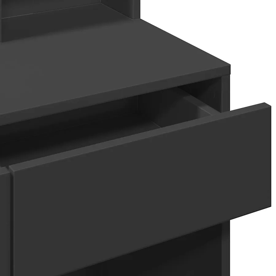 Coiffeuse avec LED noir 80x41x144,5 cm - 11