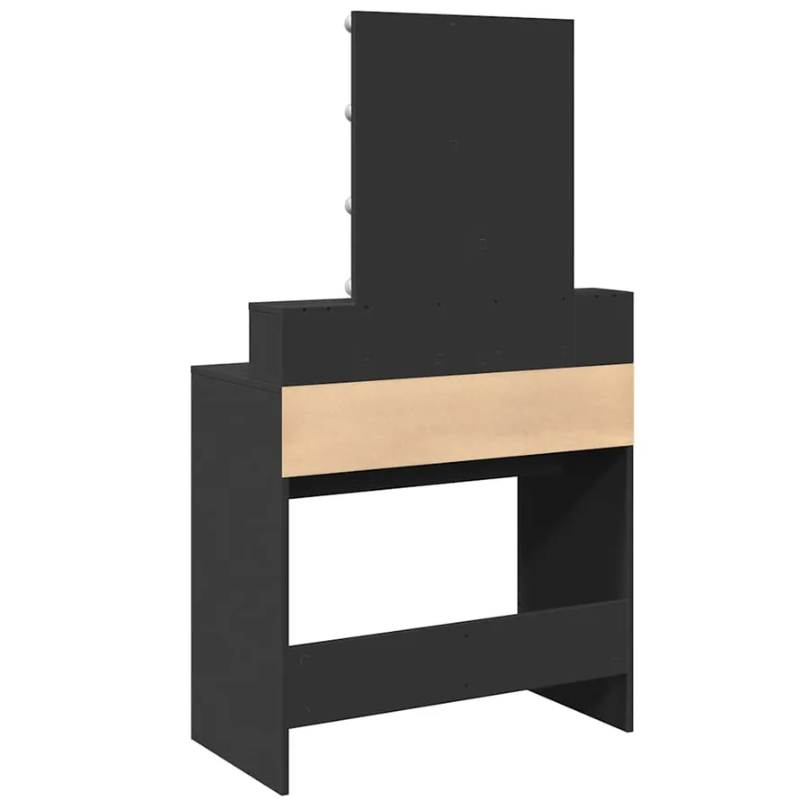 Coiffeuse avec LED noir 80x41x144,5 cm - 7