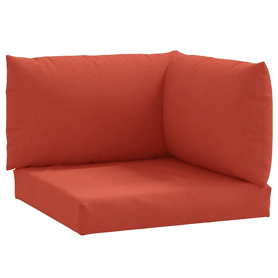 Coussins de palette lot de 3 rouge mélangé tissu - 2