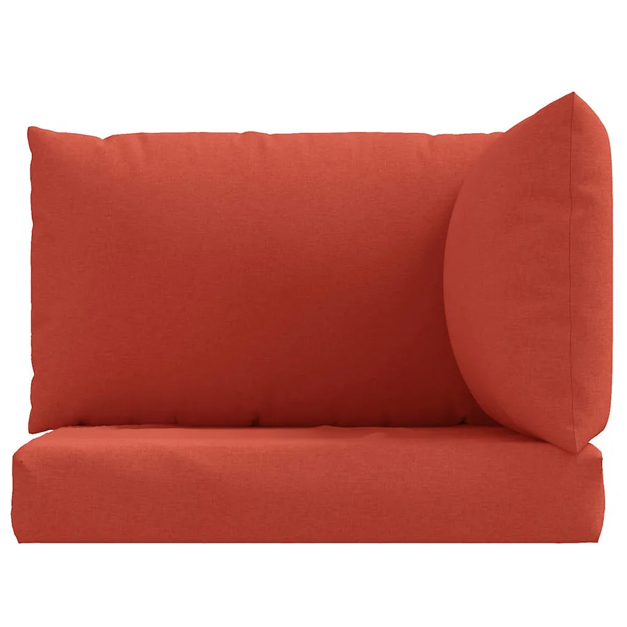 Coussins de palette lot de 3 rouge mélangé tissu - 4