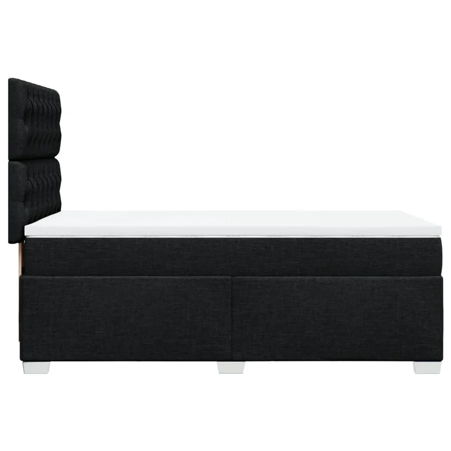 Sommier à lattes de lit et matelas Noir 80x200 cm Tissu - 11
