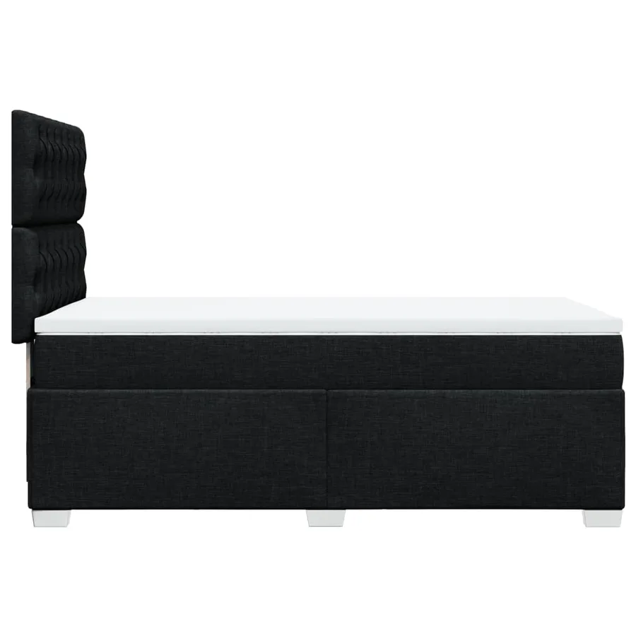 Sommier à lattes de lit et matelas Noir 80x200 cm Tissu - 9