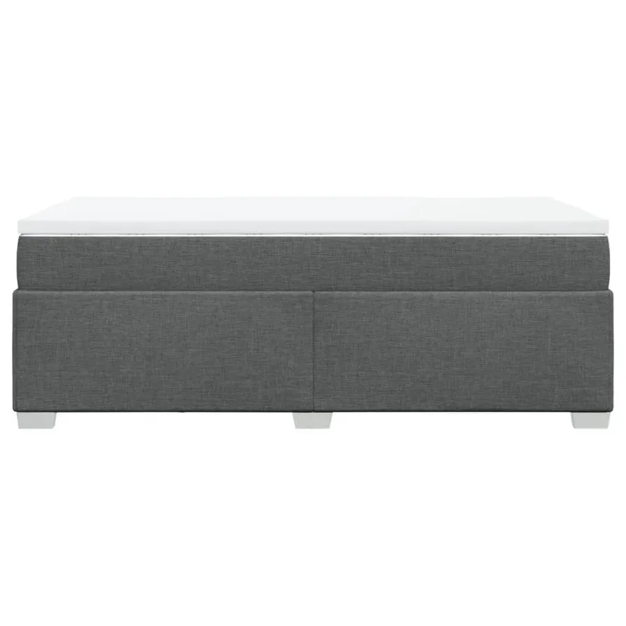 Sommier à lattes de lit avec matelas Gris foncé 80x200 cm Tissu - 8