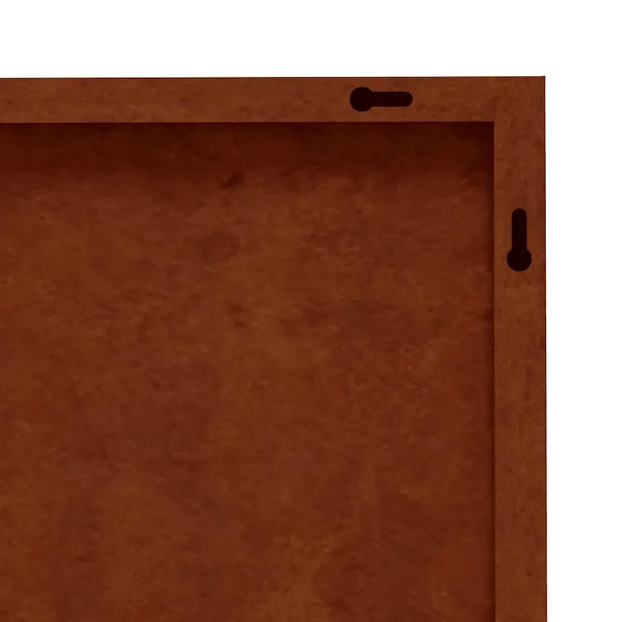 Décoration murale jardin 55x55 cm acier corten design d'herbe - 7