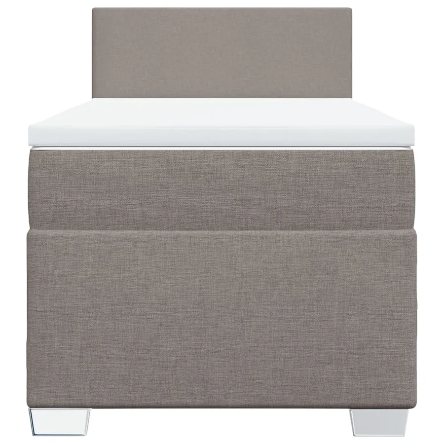 Sommier à lattes de lit avec matelas Taupe 80x200 cm Tissu - 6