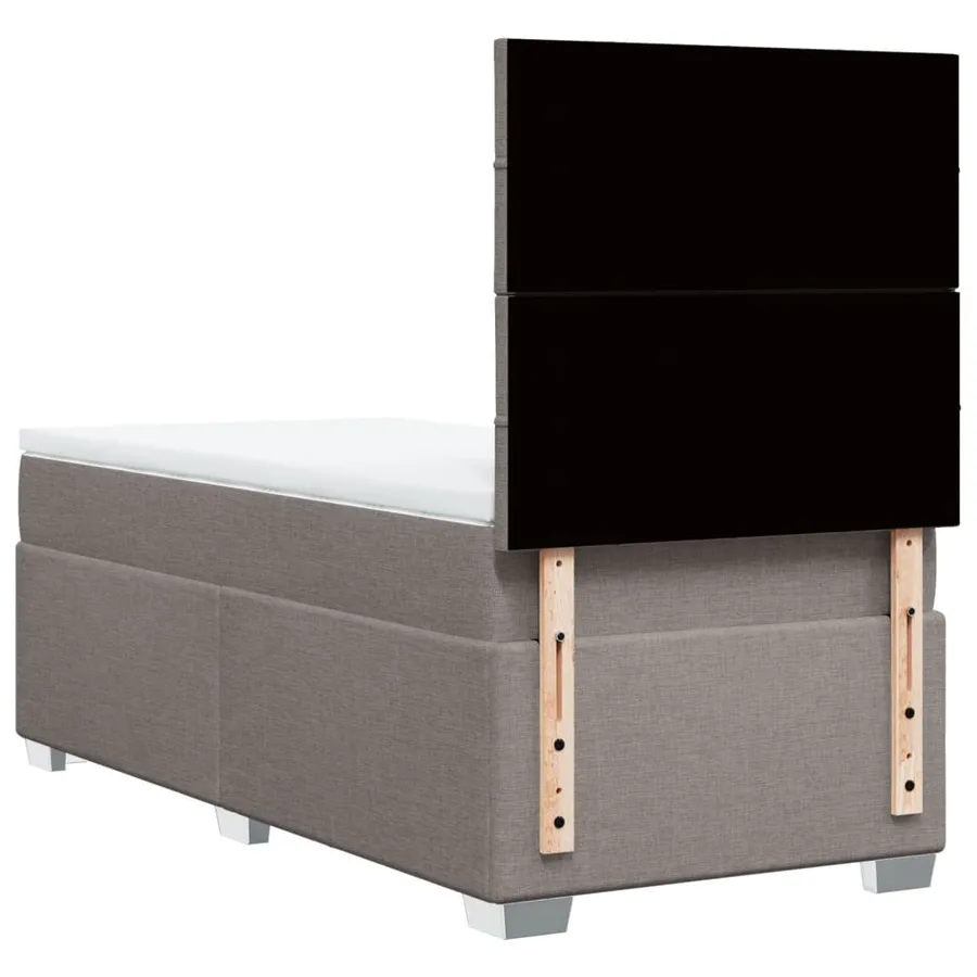 Sommier à lattes de lit avec matelas Taupe 90x190 cm Tissu - 10