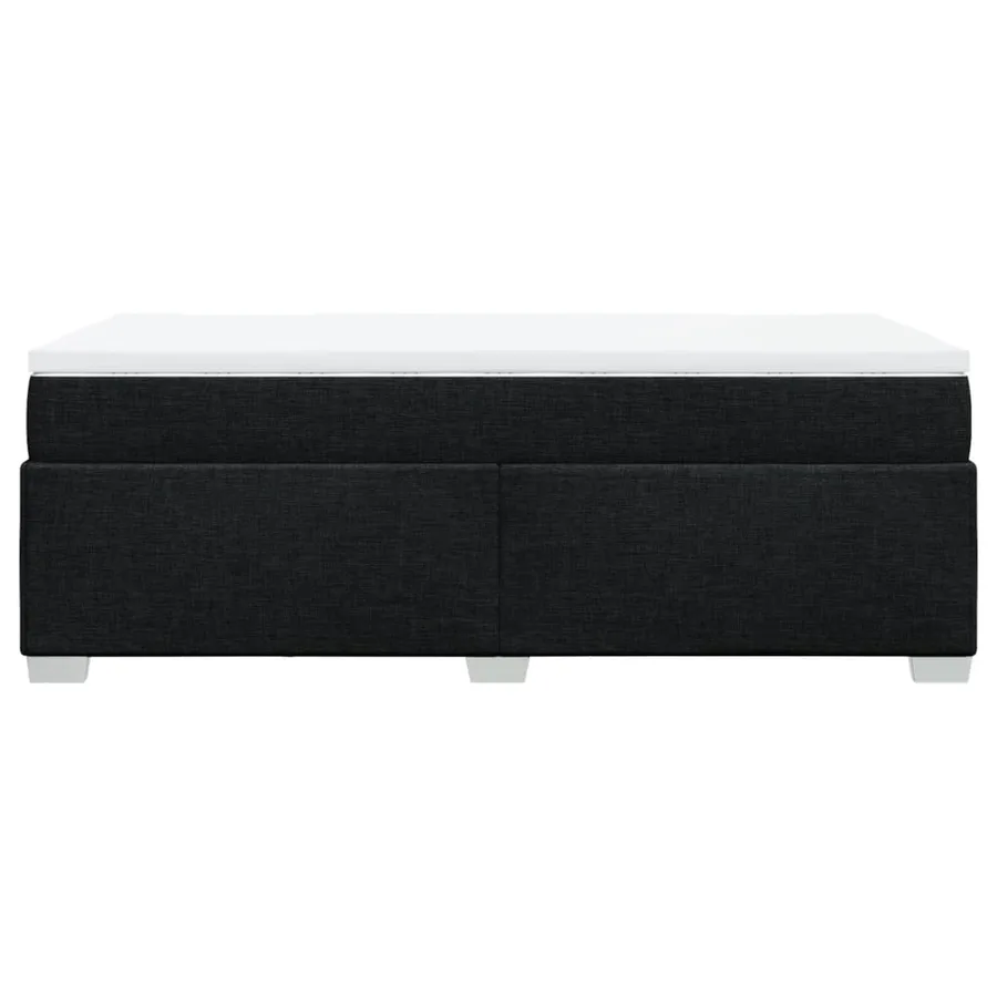 Sommier à lattes de lit avec matelas Noir 100x200 cm Tissu - 8