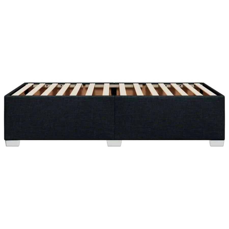 Cadre de lit sans matelas noir 100x200 cm tissu - 5