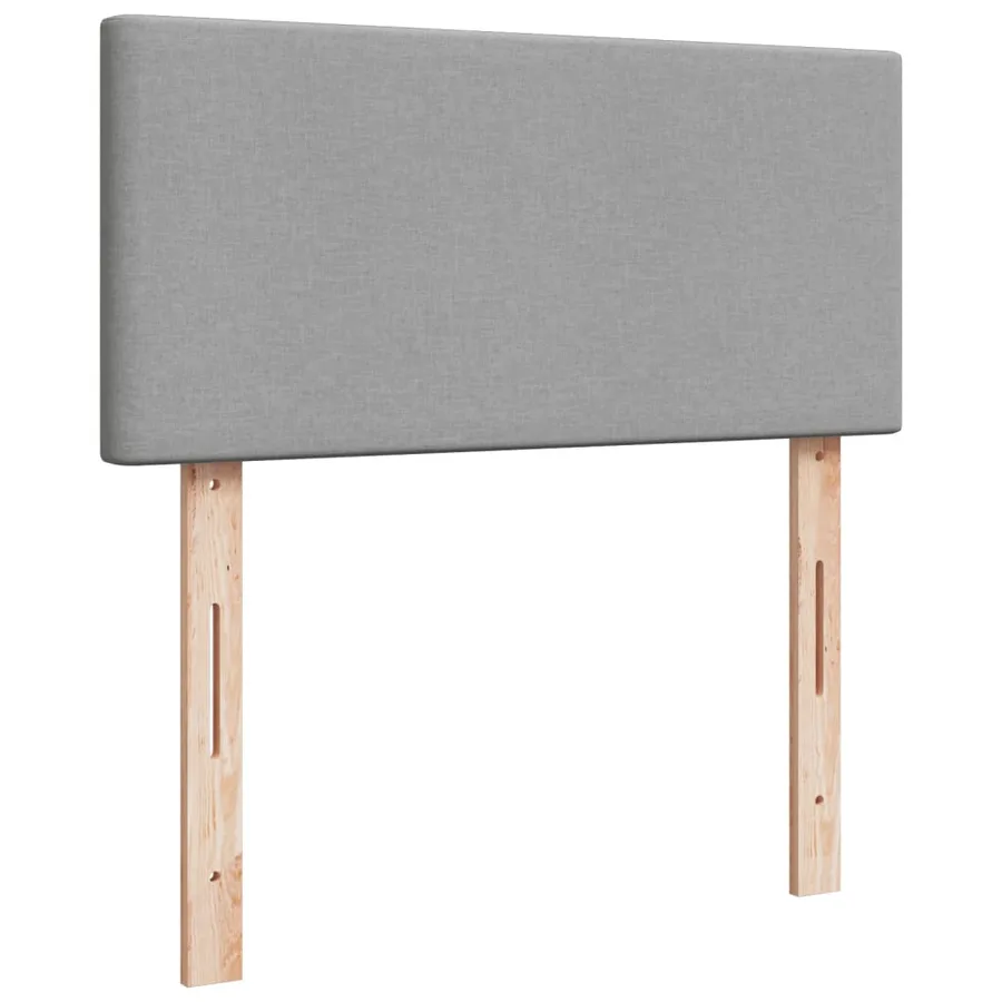 Sommier à lattes de lit avec matelas Gris clair 100x200cm Tissu - 7