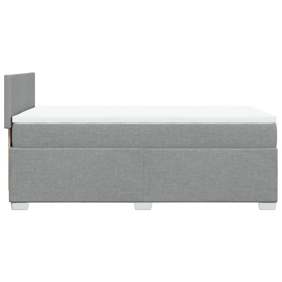 Sommier à lattes de lit avec matelas Gris clair 100x200cm Tissu - 5