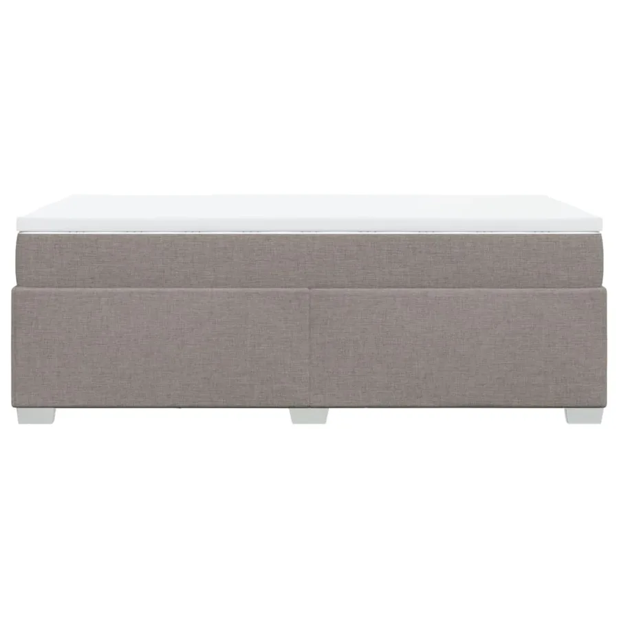 Sommier à lattes de lit avec matelas Taupe 100x200 cm Tissu - 8