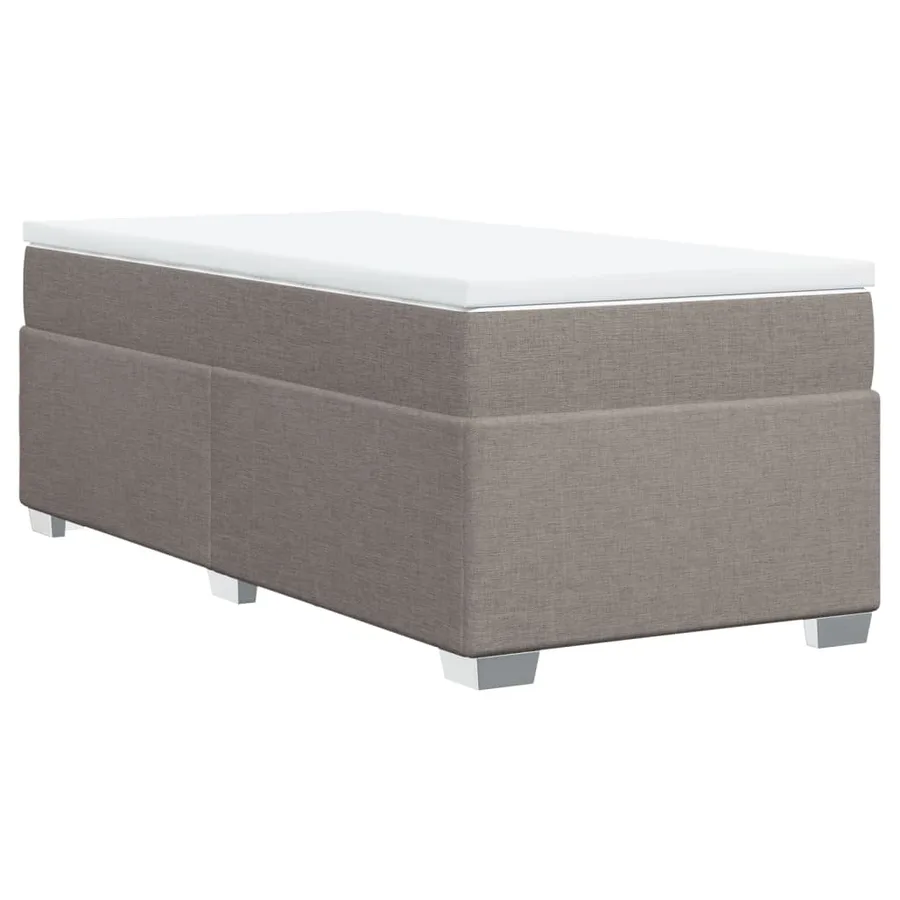 Sommier à lattes de lit avec matelas Taupe 100x200 cm Tissu - 9