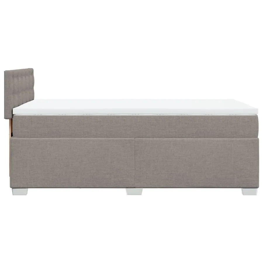 Sommier à lattes de lit avec matelas Taupe 100x200 cm Tissu - 11
