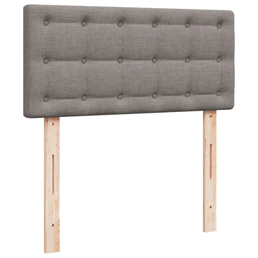 Sommier à lattes de lit avec matelas Taupe 100x200 cm Tissu - 7