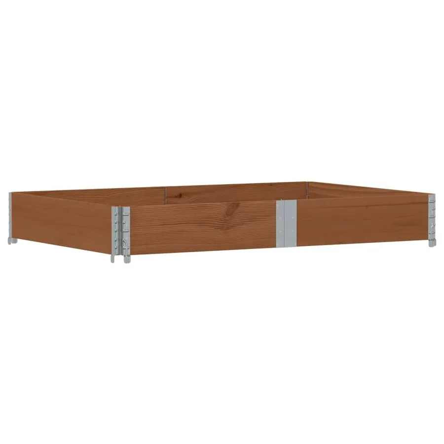 Jardinière marron 150x100 cm bois massif de pin - 2