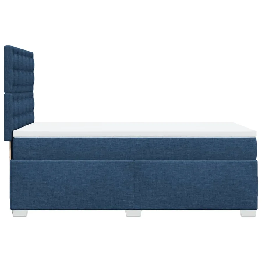 Sommier à lattes de lit avec matelas Bleu 90x200 cm Tissu - 11